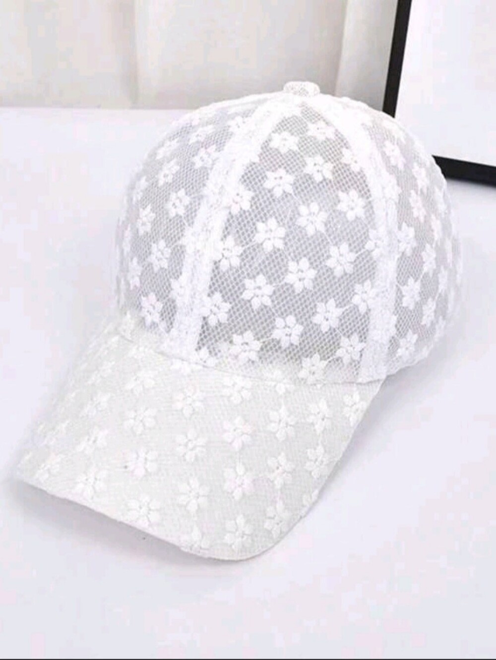 NWOT Lace Floral Baseball Cap
